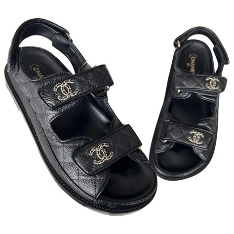 gucci dad sandals|chanel quilted dad sandals.